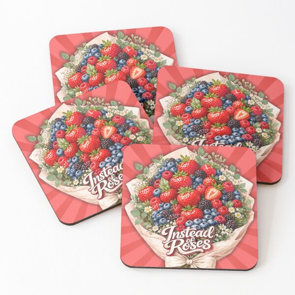 Item preview, Instead of Roses | Berry Bouquet Strawberry Blueberry Blackberry Fruit Illustration designed and sold by UUniqueIImprint.