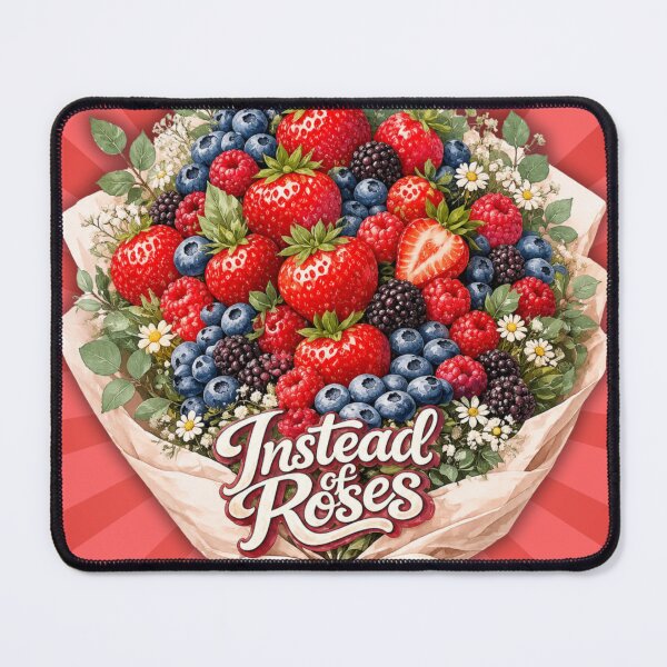 Item preview, Instead of Roses | Berry Bouquet Strawberry Blueberry Blackberry Fruit Illustration designed and sold by UUniqueIImprint.