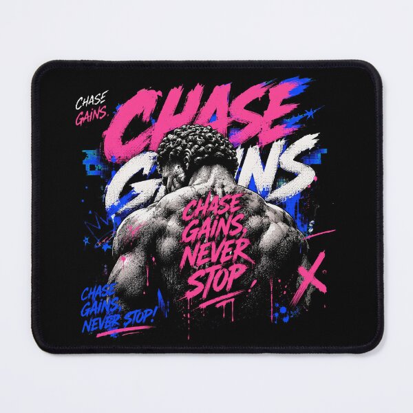 Item preview, Chase Gains Never Stop Neon Graffiti Bodybuilder designed and sold by Vermanartist.