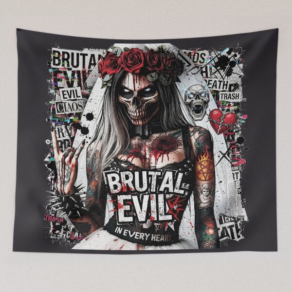 Item preview, Brutal Bride Newspaper Broken Heart designed and sold by Voodoo Store Paranormal Collections.