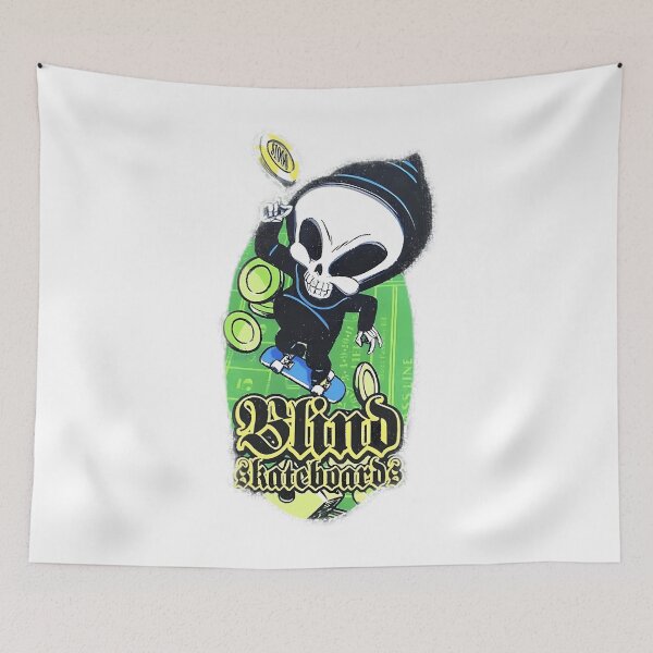Item preview, Blind Skateboards Hook Ups Skate Hookups Hook-Ups 90'S Vintage Skateboard Poker Grim Reaper designed and sold by ArtPowerGraphic.