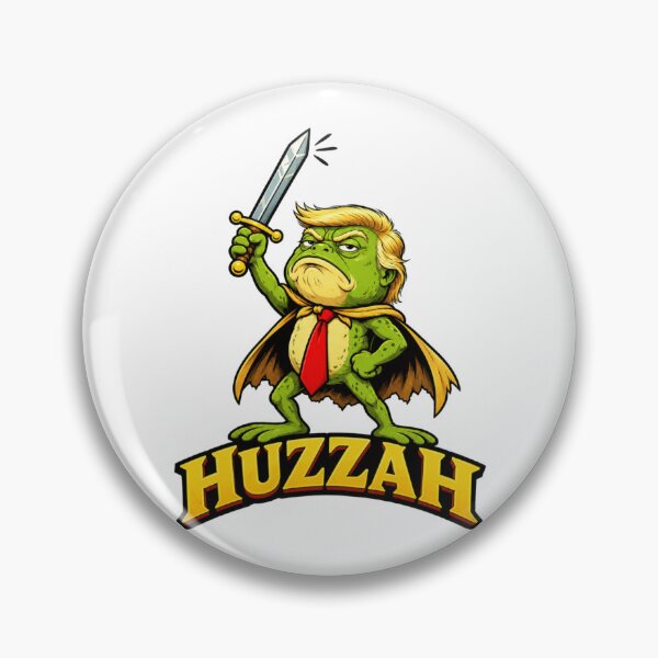 Item preview, HUZZAH! Funny Frog Knight With Sword – Vintage Cartoon designed and sold by Williams Anderson.