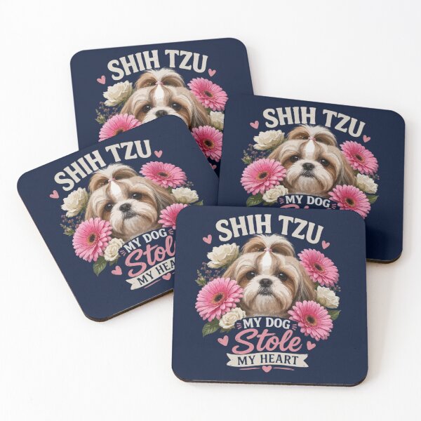 Item preview, Shih Tzu My Dog Stole My Heart – Cute Floral Dog Mom Gift designed and sold by PawsAndPallette .