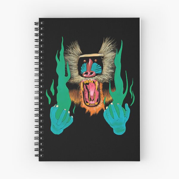 Item preview, Hiatus Kaiyote Mandrill Baboon Green Flames Artwork Poster designed and sold by BrookCrooks.