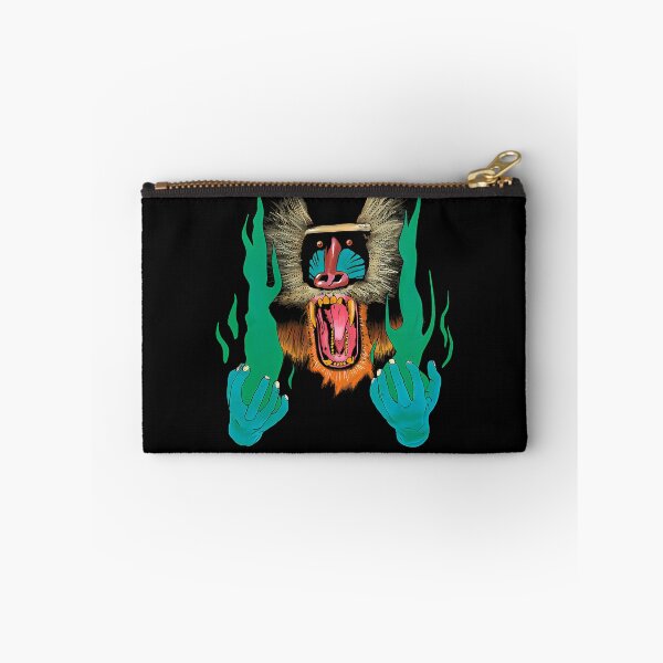 Item preview, Hiatus Kaiyote Mandrill Baboon Green Flames Artwork Poster designed and sold by BrookCrooks.
