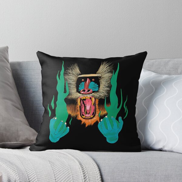 Item preview, Hiatus Kaiyote Mandrill Baboon Green Flames Artwork Poster designed and sold by BrookCrooks.