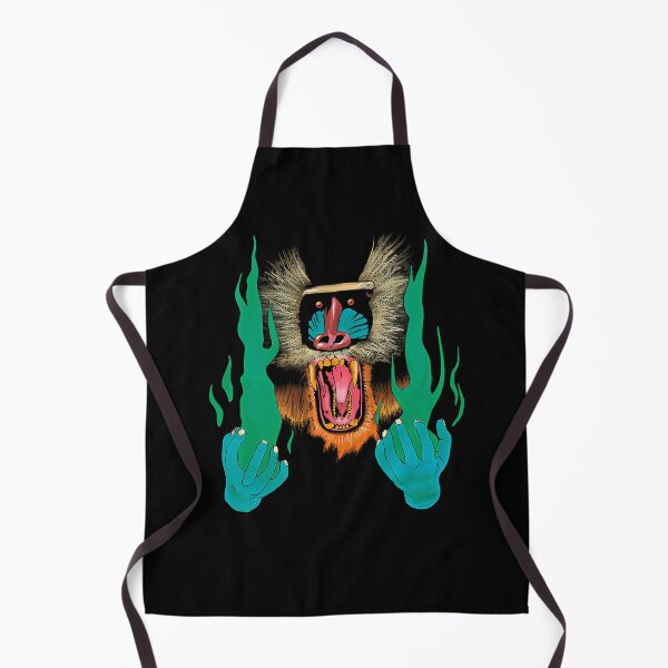 Item preview, Hiatus Kaiyote Mandrill Baboon Green Flames Artwork Poster designed and sold by BrookCrooks.