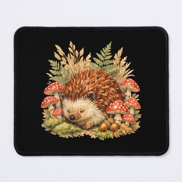 Item preview, Hedgehog In The Mushroom Patch Shirt, Cottagecore Autumn Botanical Tee designed and sold by PhylonBoxx.