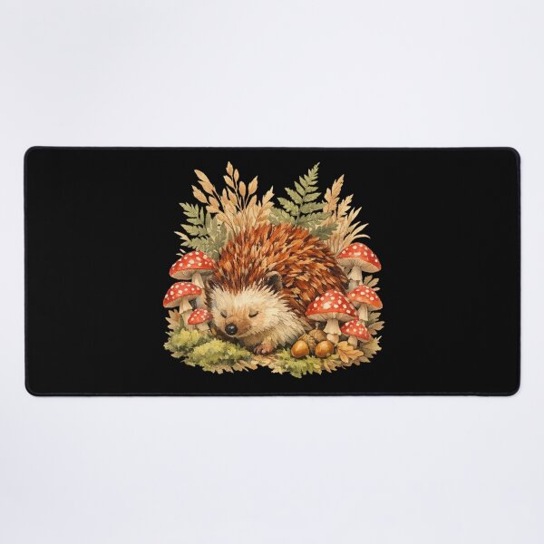 Item preview, Hedgehog In The Mushroom Patch Shirt, Cottagecore Autumn Botanical Tee designed and sold by PhylonBoxx.