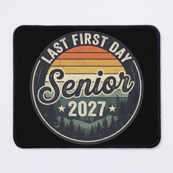 Item preview, Last First Day Senior 2027 Vintage Retro Sunset Graduation  designed and sold by Zizo-DR44.