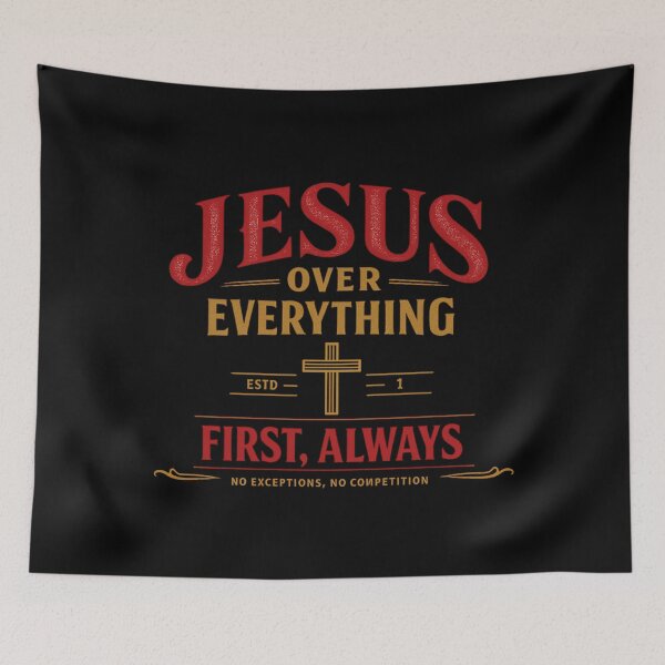 Item preview, Jesus Over Everything, Faith Christmas Statement Gift designed and sold by PhylonBoxx.