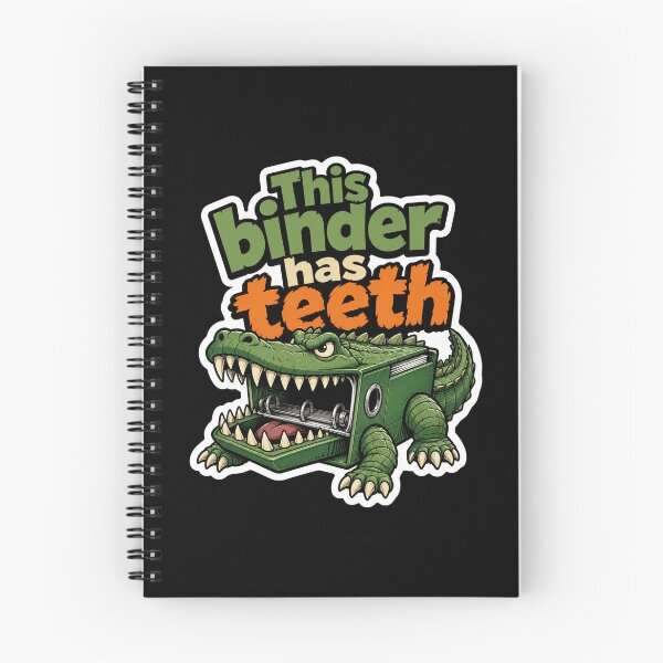 Item preview, This Binder Has Teeth Alligator School Humor designed and sold by ColeLaniTrading.