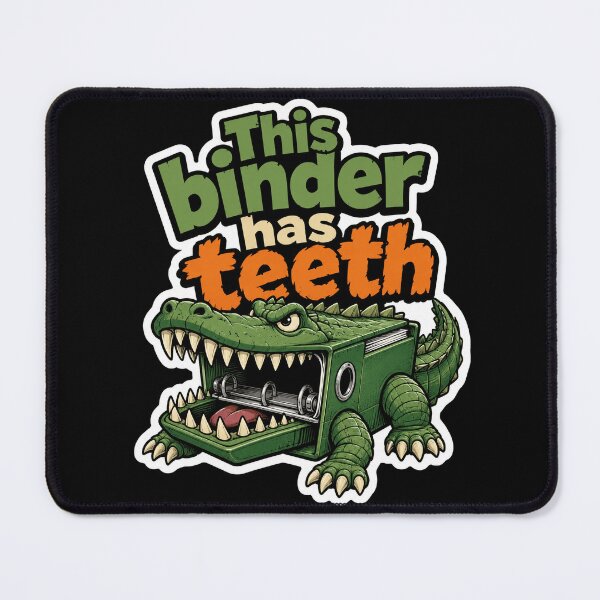 Item preview, This Binder Has Teeth Alligator School Humor designed and sold by ColeLaniTrading.