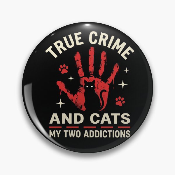 Item preview, True Crime and Cats My Two Addictions Retro Poster Design designed and sold by AdyKurniawan.