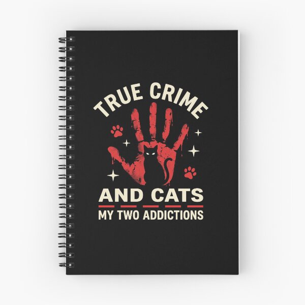 Item preview, True Crime and Cats My Two Addictions Retro Poster Design designed and sold by AdyKurniawan.