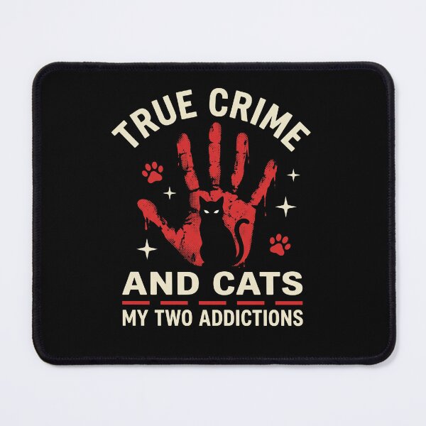 Item preview, True Crime and Cats My Two Addictions Retro Poster Design designed and sold by AdyKurniawan.