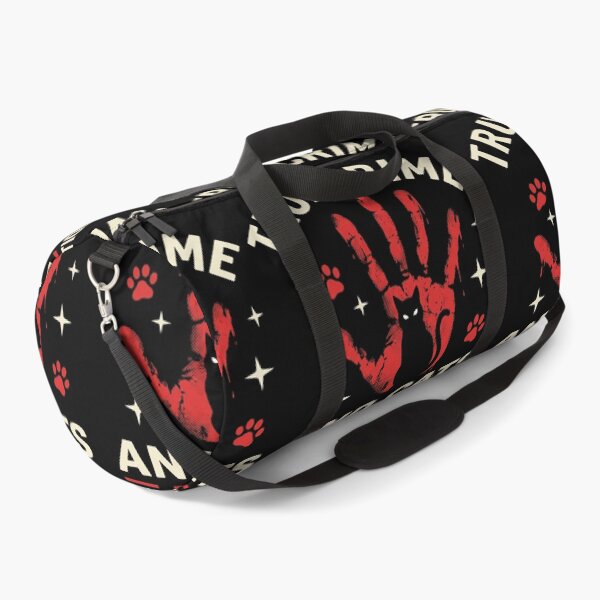 Item preview, True Crime and Cats My Two Addictions Retro Poster Design designed and sold by AdyKurniawan.