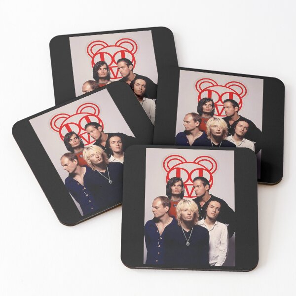 Item preview, Radiohead Members Portrait With Red Bear designed and sold by ElenorBashirian.