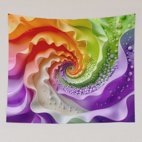 Item preview, Colorful Spiral Galaxy Pattern in Purple Orange Green designed and sold by Vicky Brago-Mitchell®.