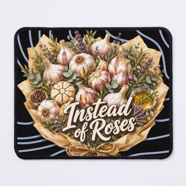 Item preview, Instead of Roses | Garlic Bouquet Mediterranean Gourmet Food Illustration designed and sold by UUniqueIImprint.