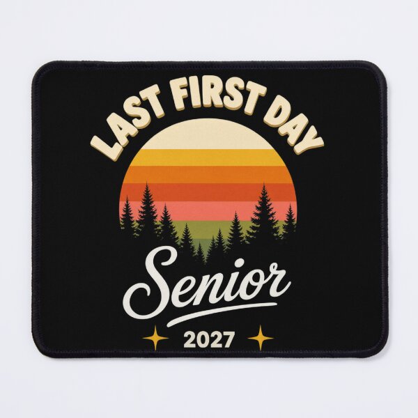 Item preview, Senior 2027 Last First Day Retro Sunset Pine Tree designed and sold by Zizo-DR44.