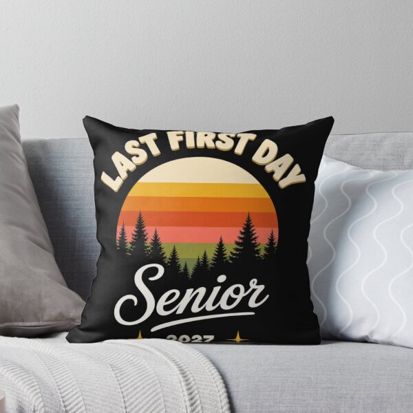 Item preview, Senior 2027 Last First Day Retro Sunset Pine Tree designed and sold by Zizo-DR44.
