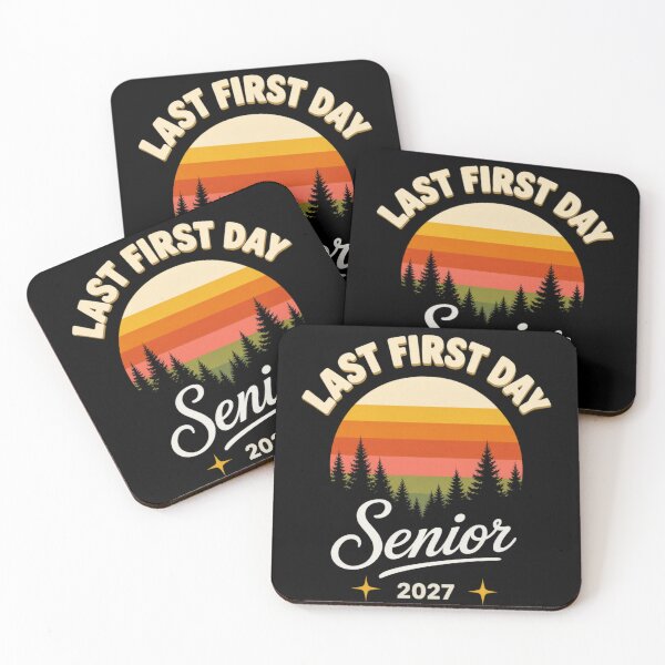 Item preview, Senior 2027 Last First Day Retro Sunset Pine Tree designed and sold by Zizo-DR44.