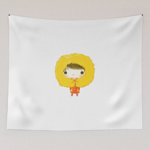 Item preview, Cute Girl in Fluffy Yellow Hood designed and sold by tammist.