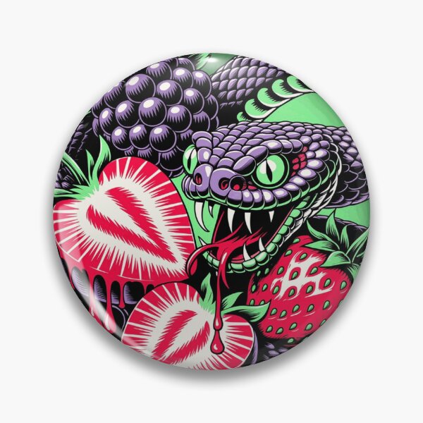 Item preview, Venomous Snake with Berries and Bleeding Hearts designed and sold by BrettCallahan.