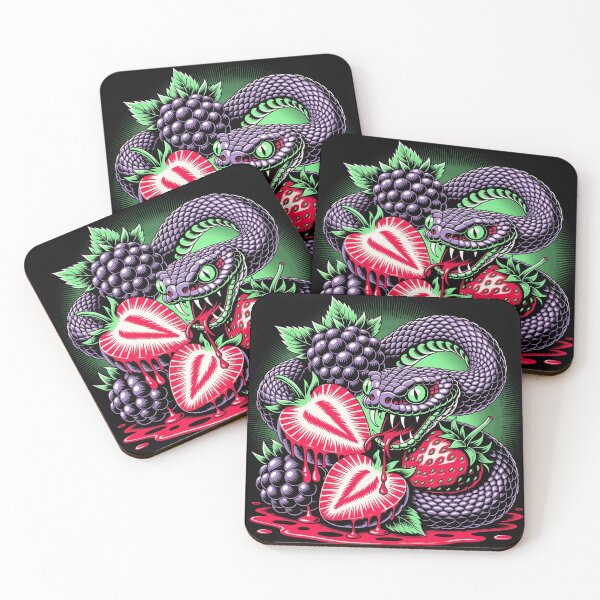Item preview, Venomous Snake with Berries and Bleeding Hearts designed and sold by BrettCallahan.