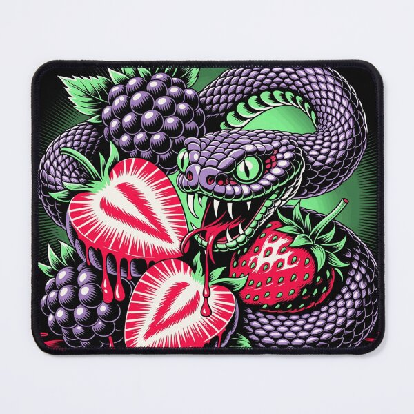 Item preview, Venomous Snake with Berries and Bleeding Hearts designed and sold by BrettCallahan.