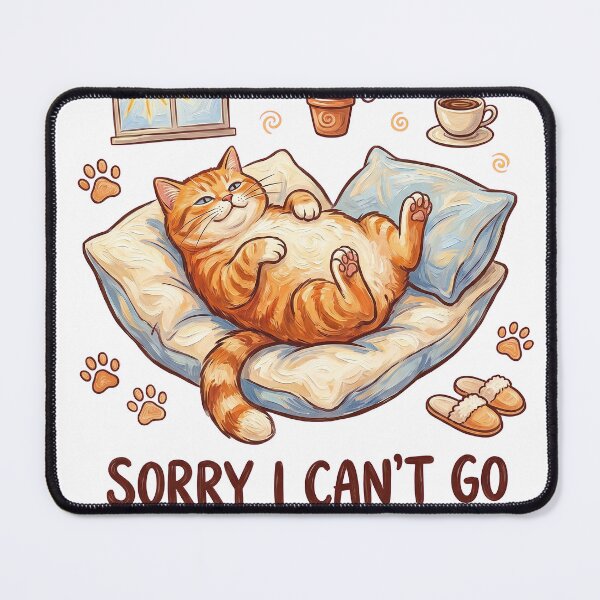 Item preview, Sorry I Can't Go I'm An Indoor Cat Funny Lazy Cat T-Shirt designed and sold by KIDEnia.