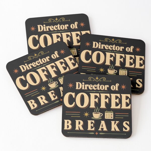 Item preview, Director of Coffee Breaks | Funny Coffee Office Humor Retro Typography designed and sold by Irene Catchmind.