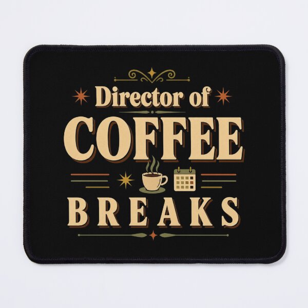 Item preview, Director of Coffee Breaks | Funny Coffee Office Humor Retro Typography designed and sold by Irene Catchmind.