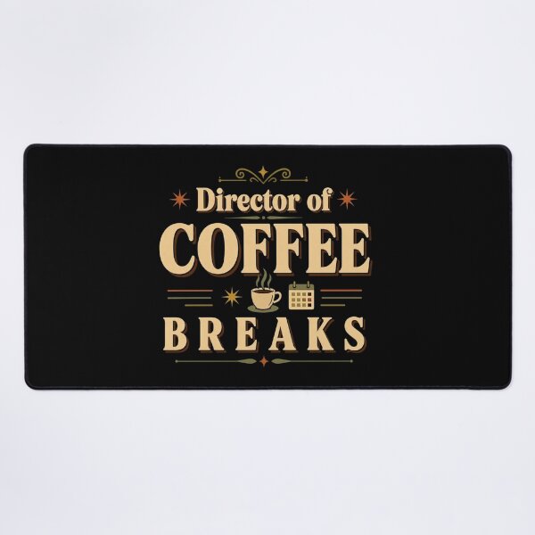 Item preview, Director of Coffee Breaks | Funny Coffee Office Humor Retro Typography designed and sold by Irene Catchmind.