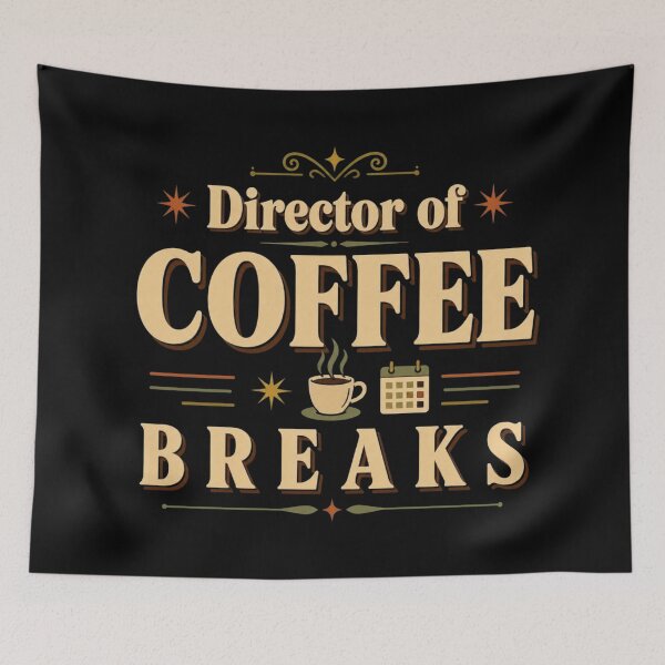 Item preview, Director of Coffee Breaks | Funny Coffee Office Humor Retro Typography designed and sold by Irene Catchmind.