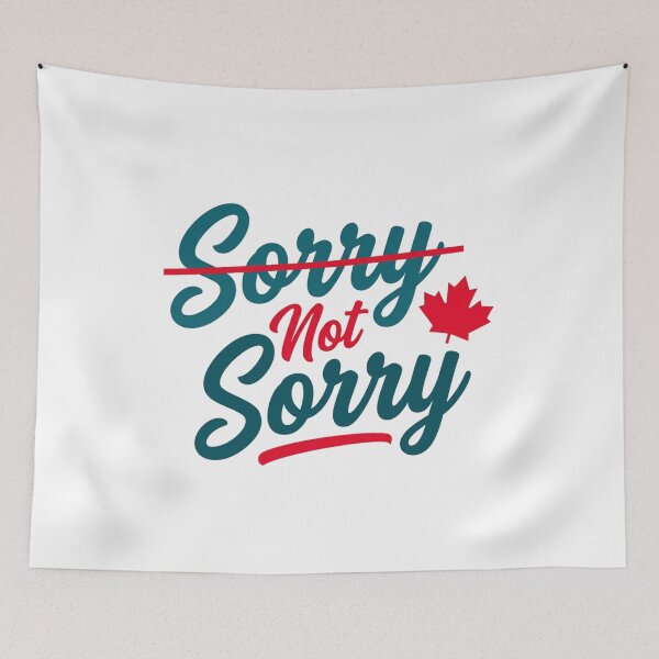 Item preview, Sorry Not Sorry — Funny Canadian Attitude T-Shirt | Maple Leaf Graphic Tee designed and sold by Canadian Spirit.