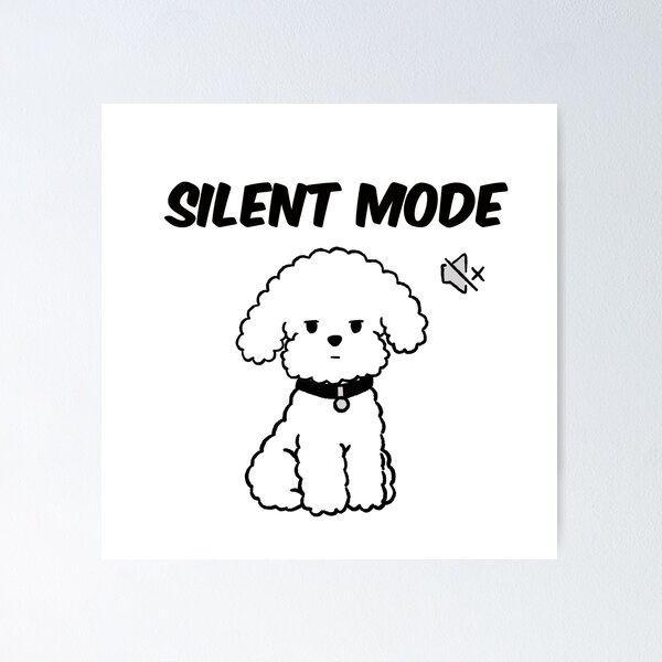 Item preview, Silent Mode Dog Funny Introvert Fluffy Puppy designed and sold by pinkystickstore.