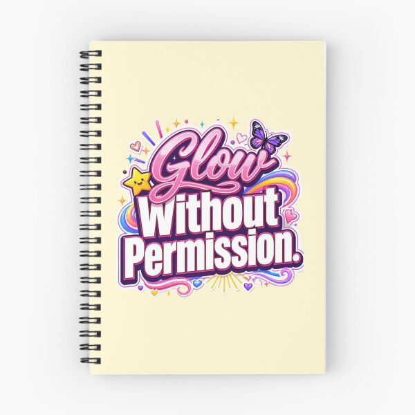 Item preview, Glow Without Permission. Bold Feminine Motivational Quote Typography Aesthetic Sticker. Cute Pink Girl Power Design designed and sold by Aarvya Fashion Club ( A.F.C ).