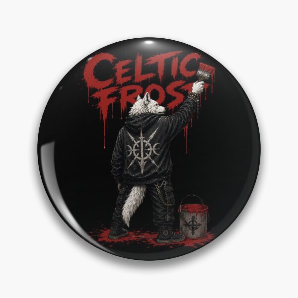 Item preview, Celtic Frost Winter Wolf Graffiti Metal Art designed and sold by ZHISUART.