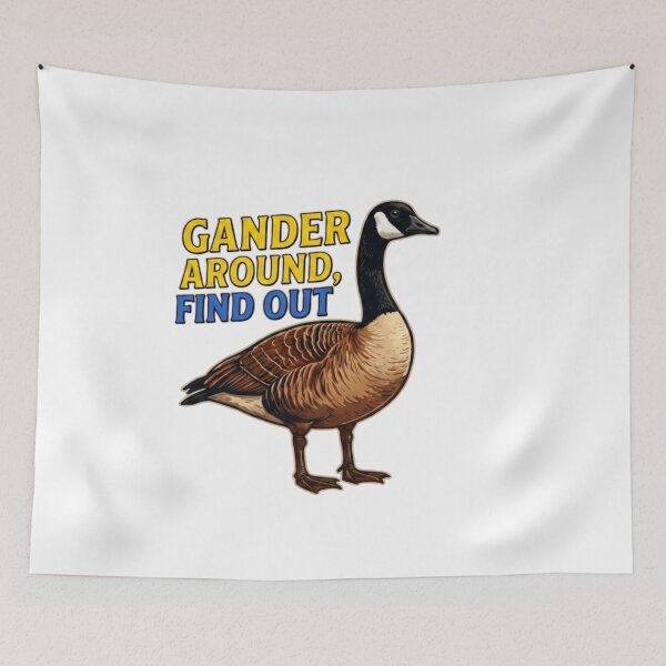 Item preview, Gander Around, Find Out — Funny Canada Goose T-Shirt | Canadian Wildlife Tee designed and sold by Canadian Spirit.