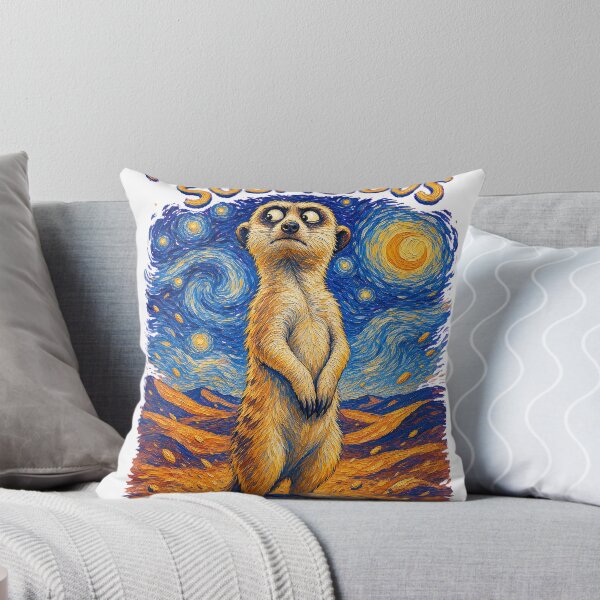 Item preview, Meerkat Mode Suspicious Funny Van Gogh Style T-Shirt designed and sold by KIDEnia.