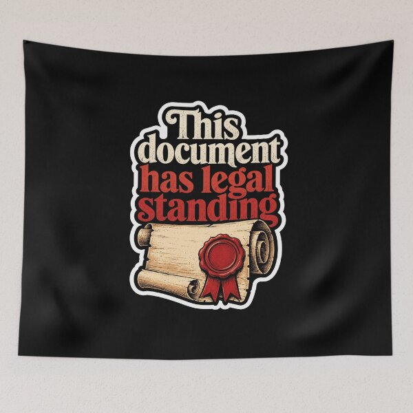 Item preview, This Document Has Legal Standing Law Parchment Seal designed and sold by ColeLaniTrading.