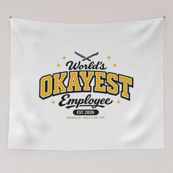 Item preview, World's Okayest Employee Tee, Office Gift For The Underpaid designed and sold by PhylonBoxx.