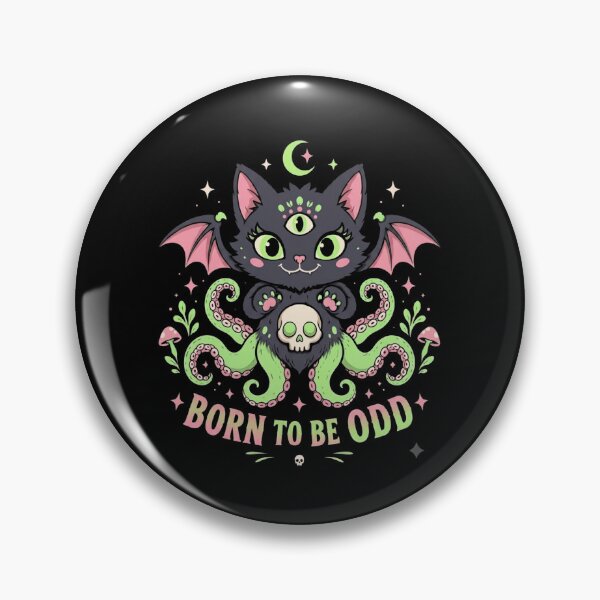 Item preview, Born To Be Odd - Pastel Goth Three Eyed Cat & Cthulhu designed and sold by PDGcreative.