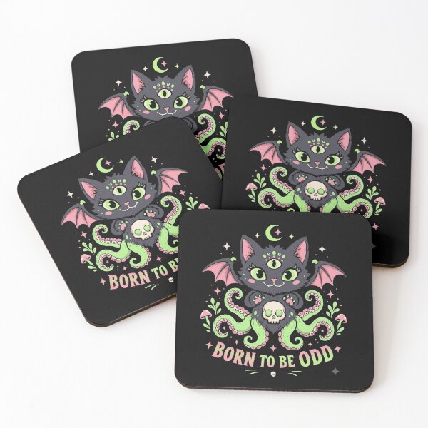 Item preview, Born To Be Odd - Pastel Goth Three Eyed Cat & Cthulhu designed and sold by PDGcreative.