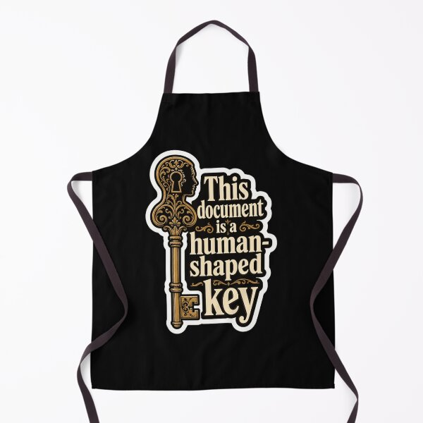 Item preview, This Document Is a Human-Shaped Key Ornate Key Quote designed and sold by ColeLaniTrading.