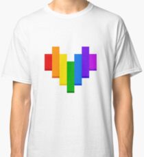 SUPER RAINBOW PIXEL HEART! Classic T-Shirt