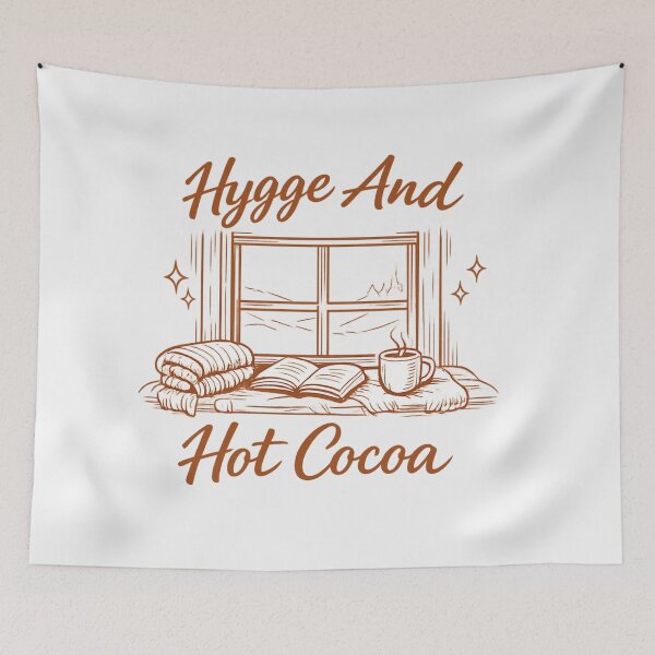 Item preview, Hygge And Hot Cocoa Tee, Cozy Winter Gift For The Homebound designed and sold by PhylonBoxx.