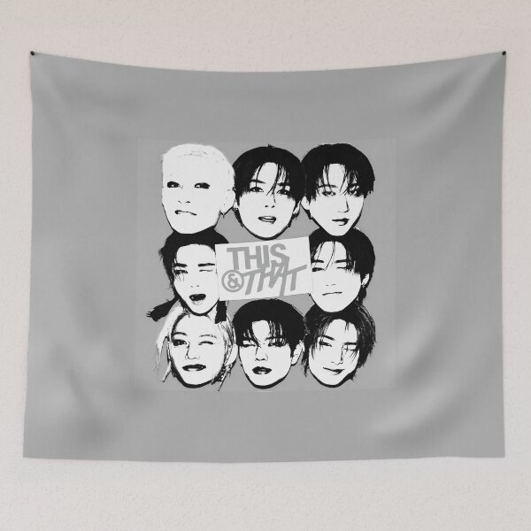 Item preview, Stray Kids This and THAT black and white kpop skz skzoo you make stray kids stay comeback bang chan lee know changbin hyunjin han felix seungmin IN world tour 5 star divine poster designed and sold by Kpop-Noona.